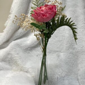 Single Peony with vase