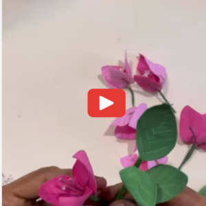 Pre recorded video tutorials of beautiful handmade foam Bougainvillaea flowers